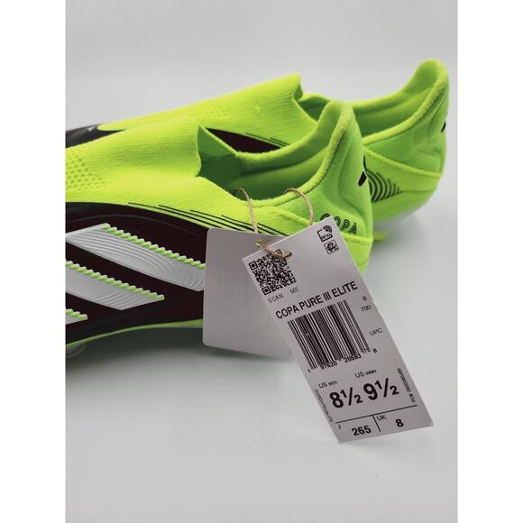 Men’s Size 8.5 Adidas Copa Pure 3 Elite Laceless FG Soccer Cleats JH6302 NEW